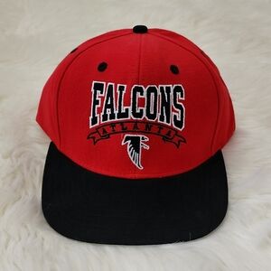 Vintage Reebok Official NFL Atlanta Falcons Red & Black Snapback Adjustable